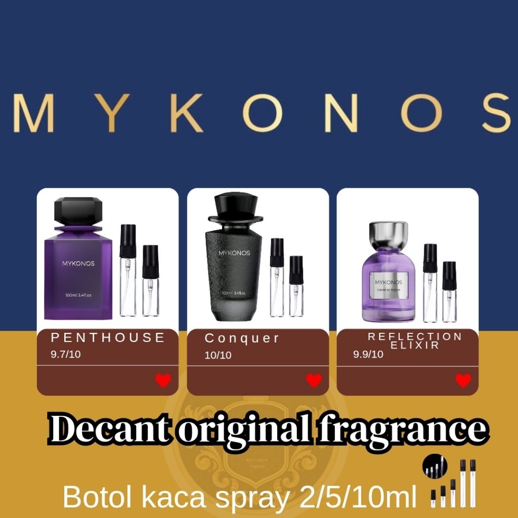 Jual [decant/share] parfum mykonos penthouse conquer reflection elixir ...