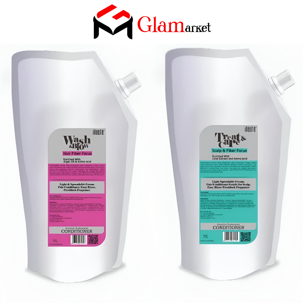 Jual GLAM - INAURA Shampoo atau Conditioner 1000ml Botol & Refill ...
