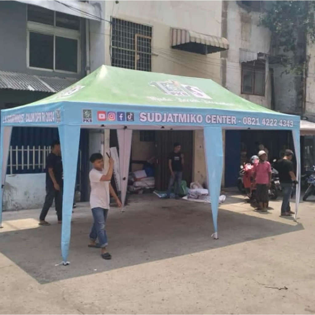 Jual Tenda Lipat Custom Printing 3x6 Meter – Tenda Promosi / Booth ...