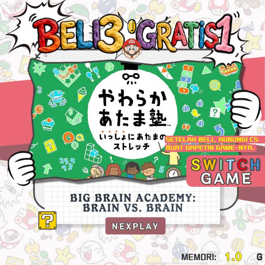 Jual Big Brain Academy: Brain vs. Brain Switch Digital Game BELI 3 ...