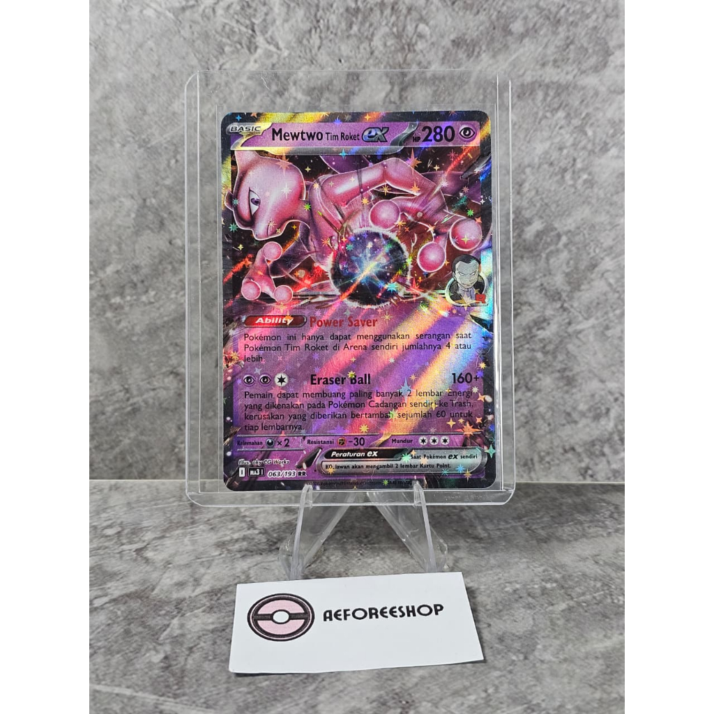 Jual Pokemon TCG Indonesia | Mewtwo Tim Roket ex (Mega Impian ex) 063/ ...