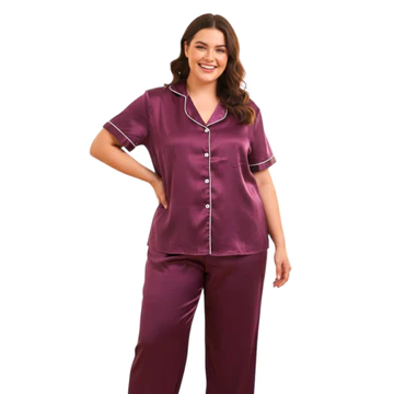 Setelan Baju Tidur Wanita Dewasa CP Jumbo Satin Velvet Ld120