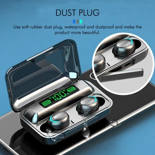 Headset Bluetooth TWS F9 5.2 - Earphone Stereo Digital Display 3500mAh Headset Bluetooth F9 Earphone Wireless Earbuds TWS Henset Bluetood Full Bass Jernih Murah Hetset Stereo Terbaik