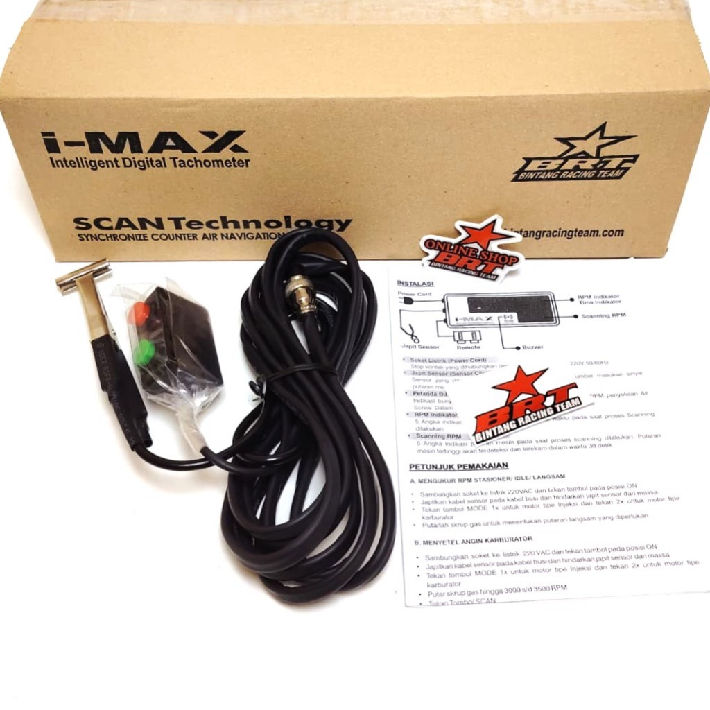 Jual KABEL TACHOMETER BRT KABEL IMAX DIGITAL TACHOMETER BRT RPM METER ...