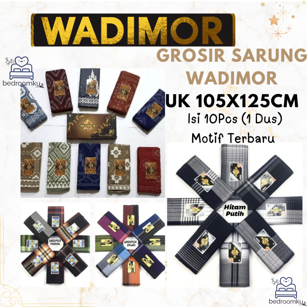 Grosir Sarung Wadimor Dewasa Isi 10 Pcs Kodian Motif Terbaru Original