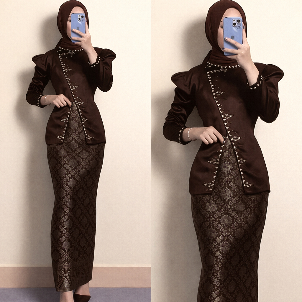 Jual (SPECIAL BUTTER YELLOW) Inara One Set Kurung Melayu Rok Songket ...
