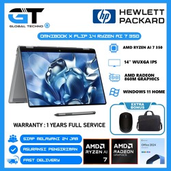 HP OMNIBOOK X FLIP 14 Ryzen AI 7 350 24GB DDR5 2TB SSD 14” WUXGA IPS Touchscreen Win11