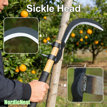 Sabit Pisau Pinang Adjustable Alat Pertanian Multifungsi - Memangkas Ranting Dahan, Memotong Rumput Air, Memetik Buah Dataran Tinggi | Peralatan Berkebun Praktis