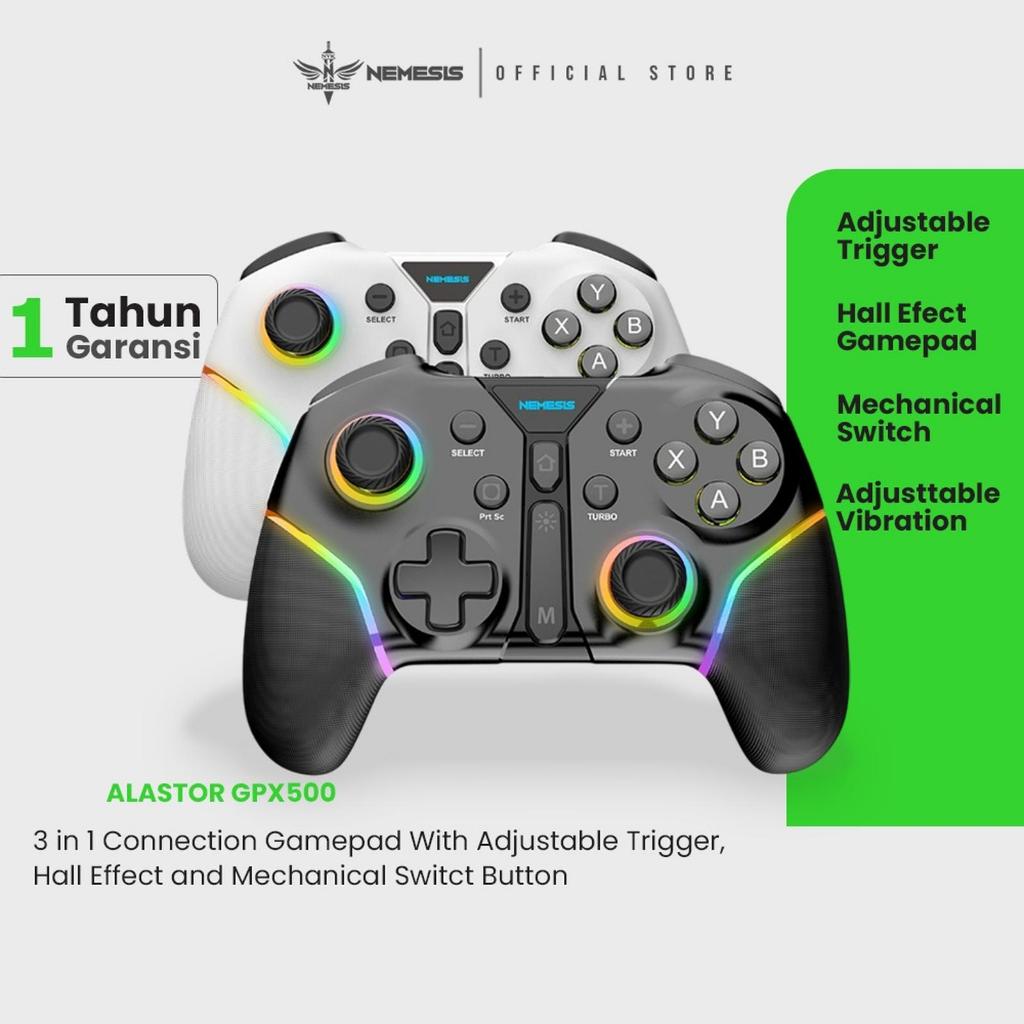 Jual NYK Nemesis ALASTOR GPX500 GPX 500 Gamepad Wireless Bluetooth Hall ...