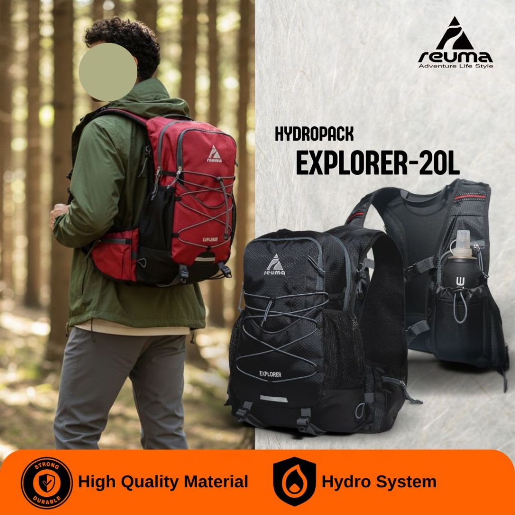 Jual Reuma Hydropack 20L Explorer R2069 Backpack Hiking Tektok | Shopee ...