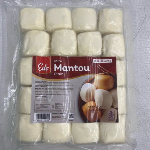 Jual Edo Mini Mantau Bapao Plain Mini Mantau Mini 360gr isi 20pcs ...