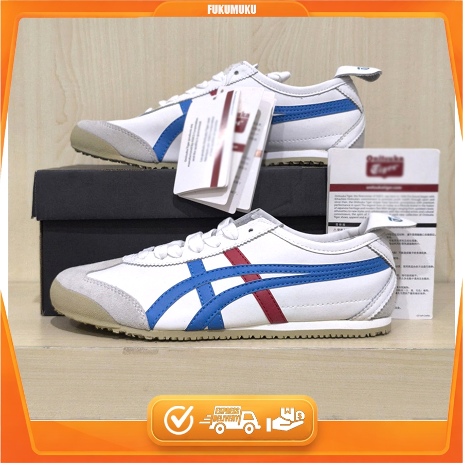 Jual Sepatu Onitsuka Mexico 66 Tricolor Way Leather | Shopee Indonesia