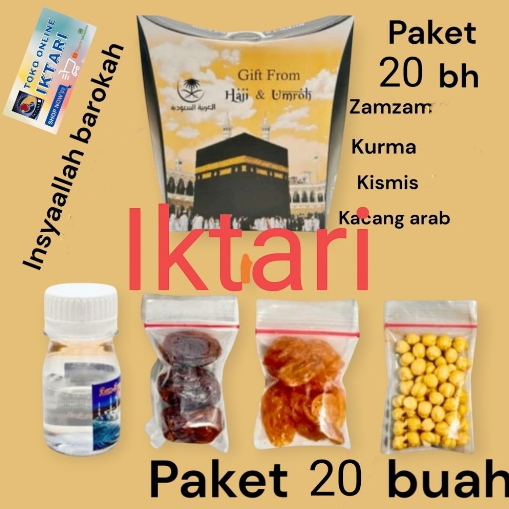 paket oleh oleh haji dan umroh 20 buah