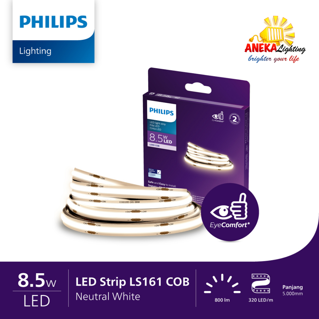 Jual Philips LS161 8,5W Led Strip COB320 5M 24V | Shopee Indonesia
