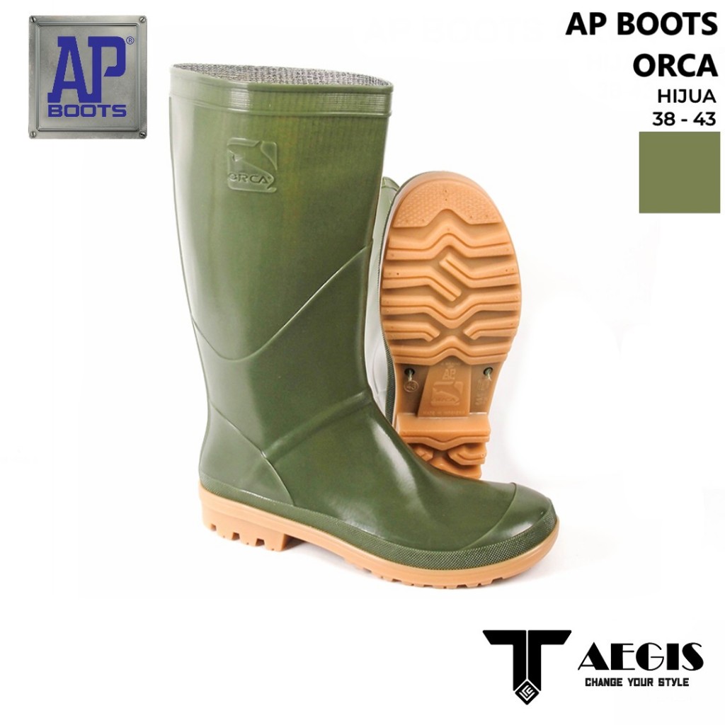 Jual Sepatu Boots Karet AP Boots Orca Hijau Proyek Perkebunan Sawit ...