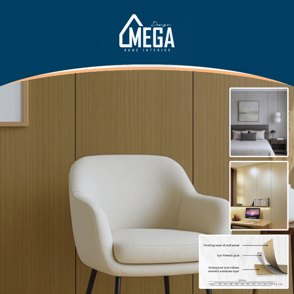Jual Wallboard Panel Dnding PVC 60 CM WallPanel Flat WPC Wall Panel ...