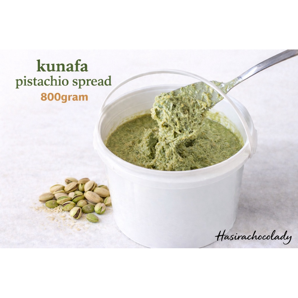 Jual 800gr kemasan ember kunafa pistachio spread selai untuk cemilan ...