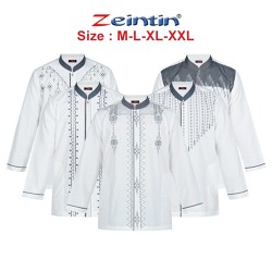 Zeintin - Baju Koko Pria Zeintin Lengan Panjang Fashion Pria Baju Muslim Pria Bahan Katun KoKo Kurta Pakistan AT