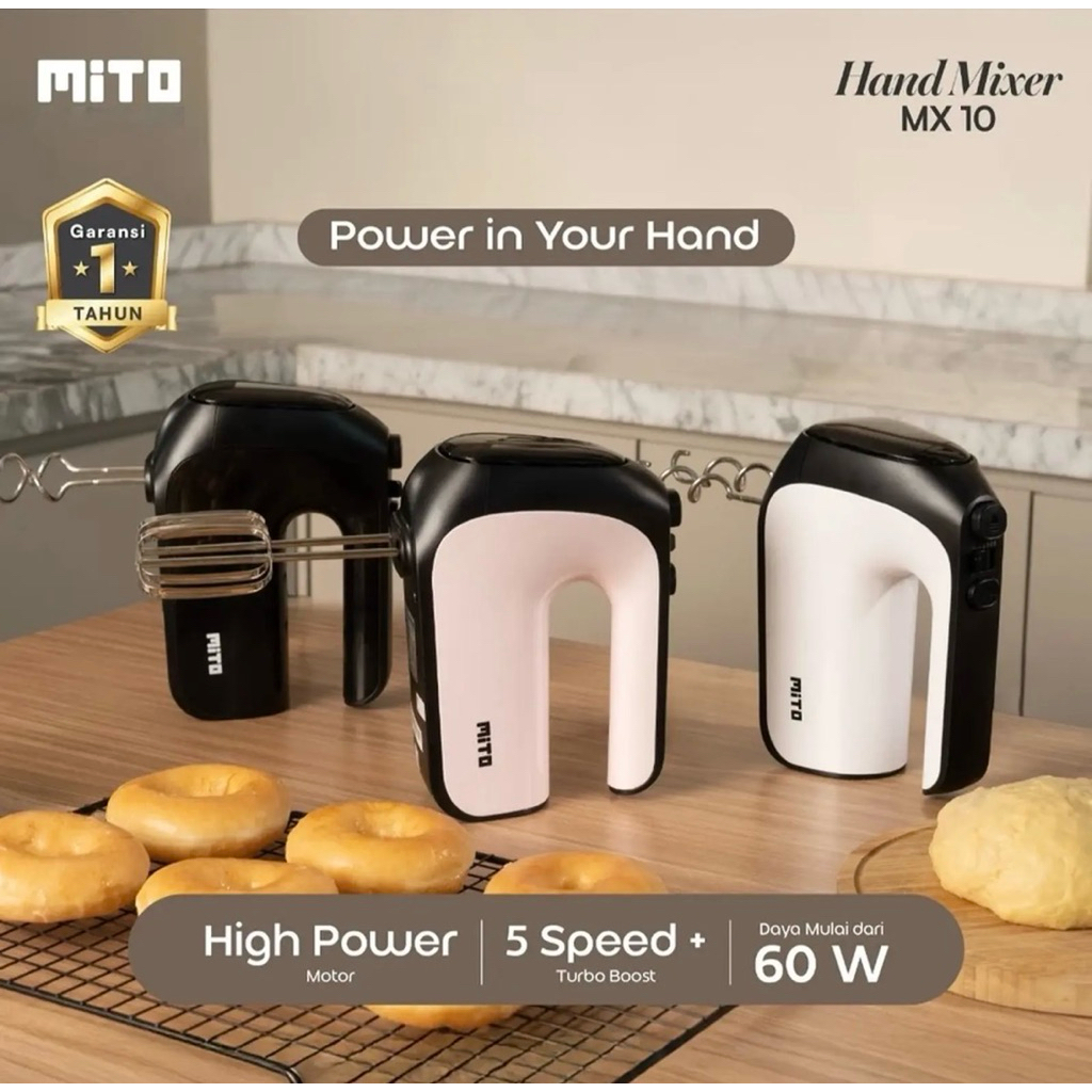 Jual MITO Hand Mixer 5 Speed + Turbo MX10 MX-10 | Shopee Indonesia
