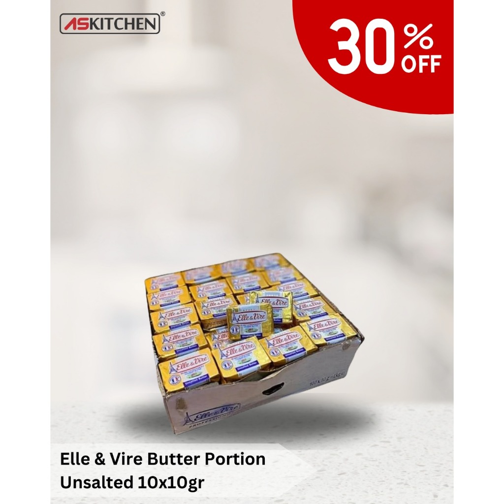 Jual Elle & Vire Butter Portion Unsalted @10x10gr | Shopee Indonesia