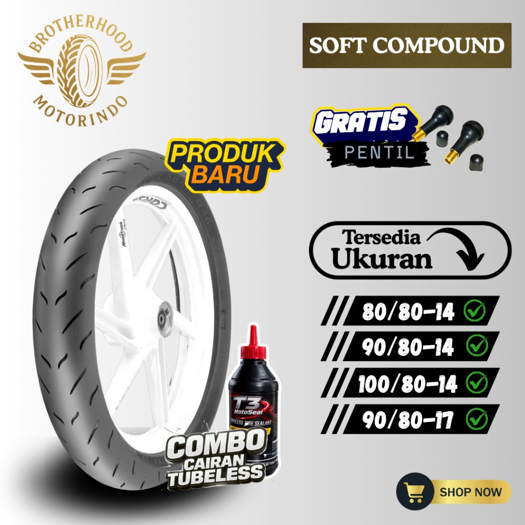 Jual BAN CORSA R46 TUBELESS (80/80-14 / 90/80-14 / 100/80-14 / 90/80-17 ...