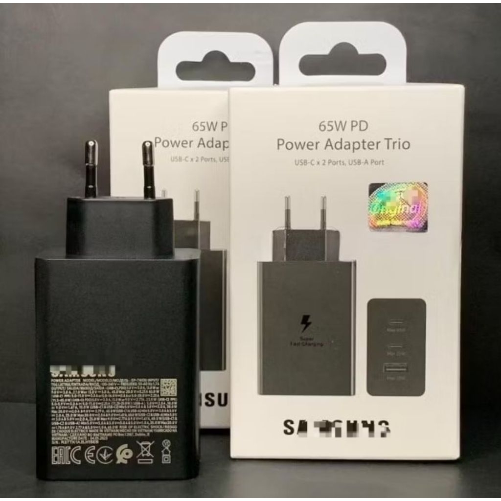 Jual Adaptor Adapter SAMS 65W PD TRIO ( 3 USB ) Super Fast Charging ...