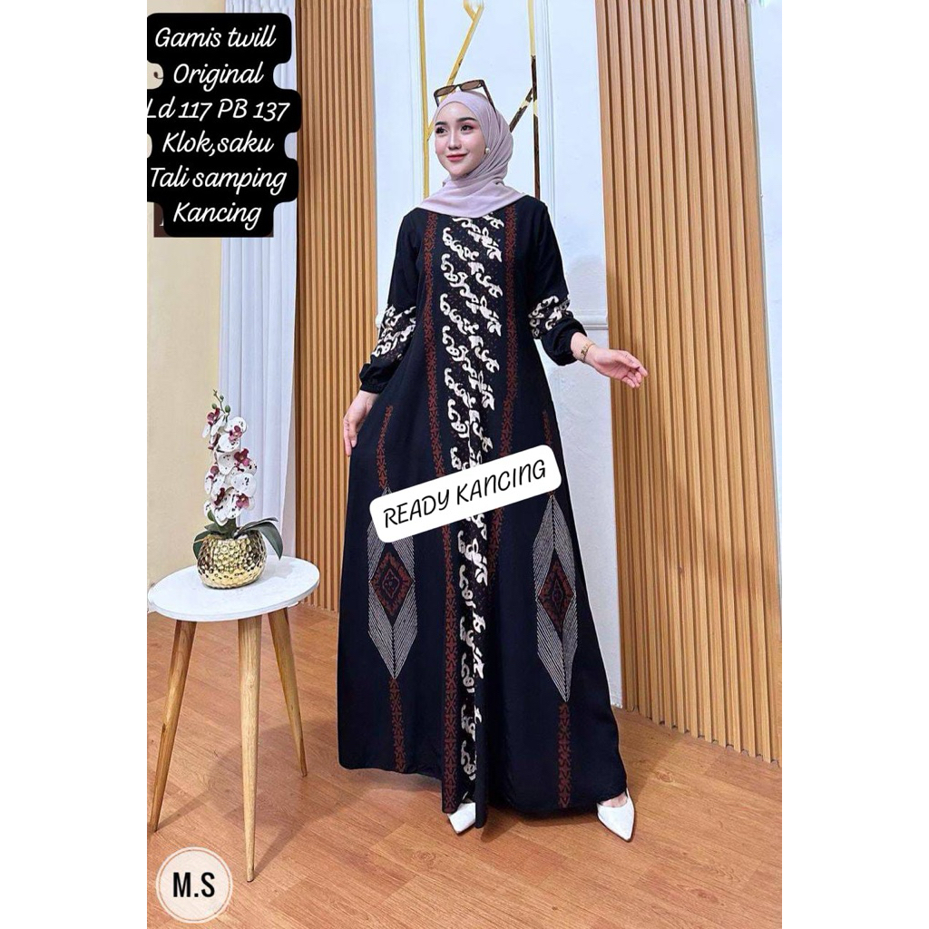 Gamis Twill Ori Gamis Twill Cap Shopee 7