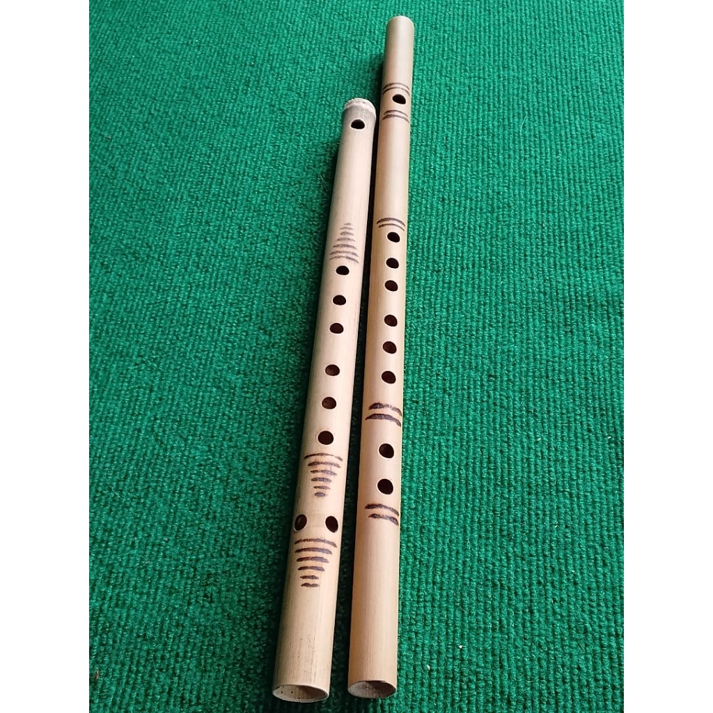 Jual Suling bambu isi 2 buah paket suling Toba dan suling dangdut corak ...