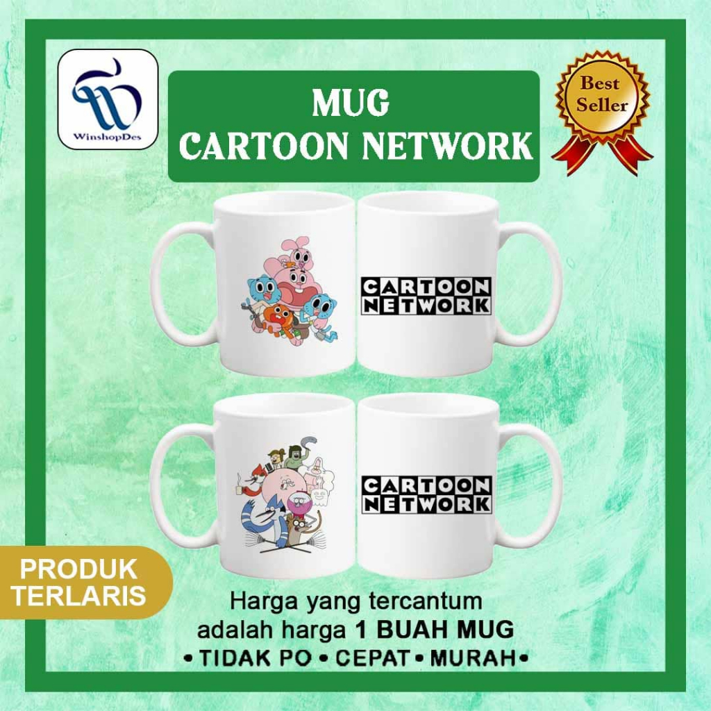 Jual MUG CARTOON NETWORK / MUG CUSTOM CARTOON NETWORK / GELAS CUSTOM ...