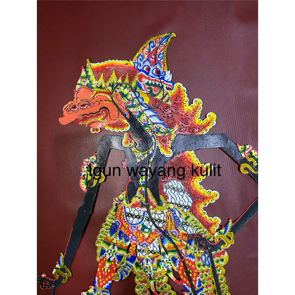 Jual wayang kulit asli sabrang mata 2/wayang kulit sabrang mata dua ...