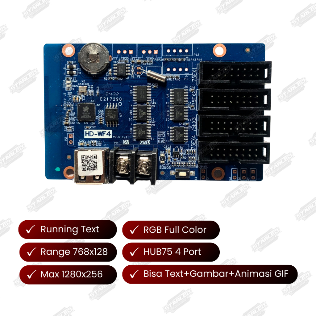 Jual CONTROLLER HUIDU HD-WF4 HD WF4 RUNNING TEXT RGB FULL COLOR ...
