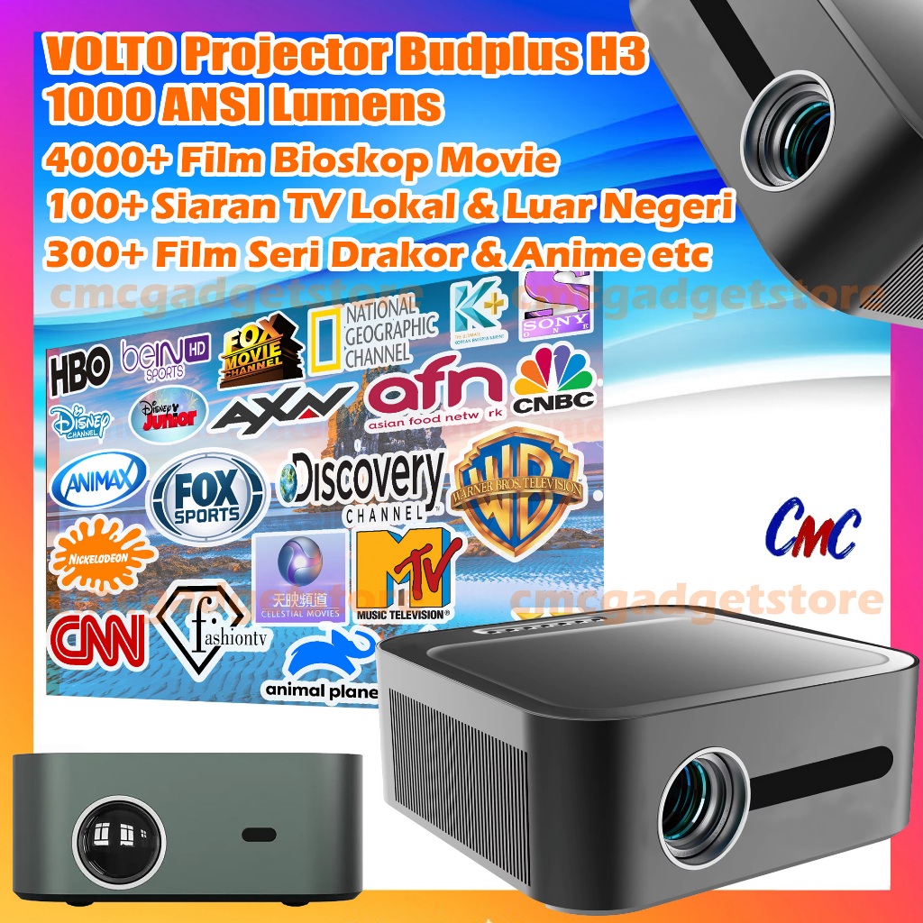 Jual VOLTO Budplus H3 Projector 1080P Full HD Android 11.0 2/32GB ...