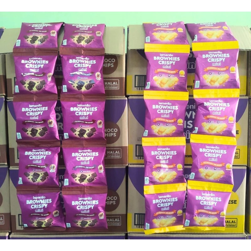 Jual (KARTON) LEMONILO BROWNIS CRISPY RENCENG 9GR (1 Karton isi 6 ...