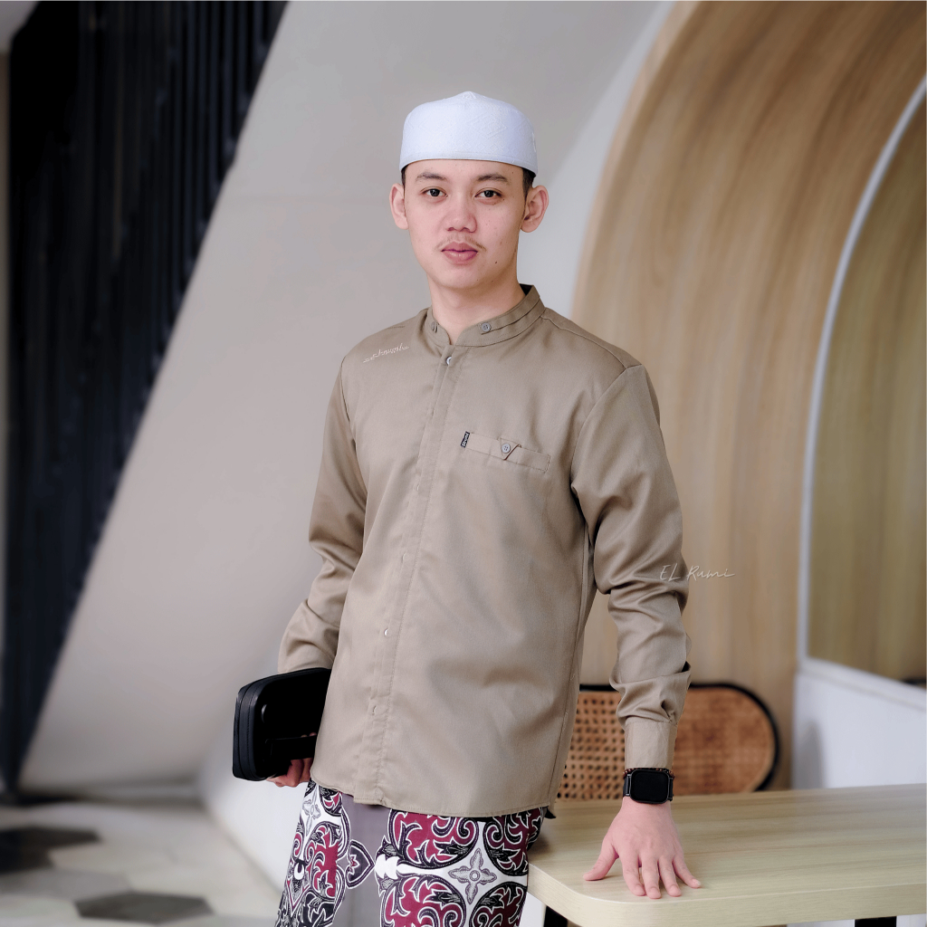 Baju Koko Pria Lengan Panjang Elrumi Motif Antasena Terbaru Best Seller Bisa COD