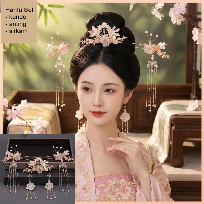 Jual Hanfu Set Hiasan Rambut Sangjit Tusuk Konde Hanfu Chinese Set ...