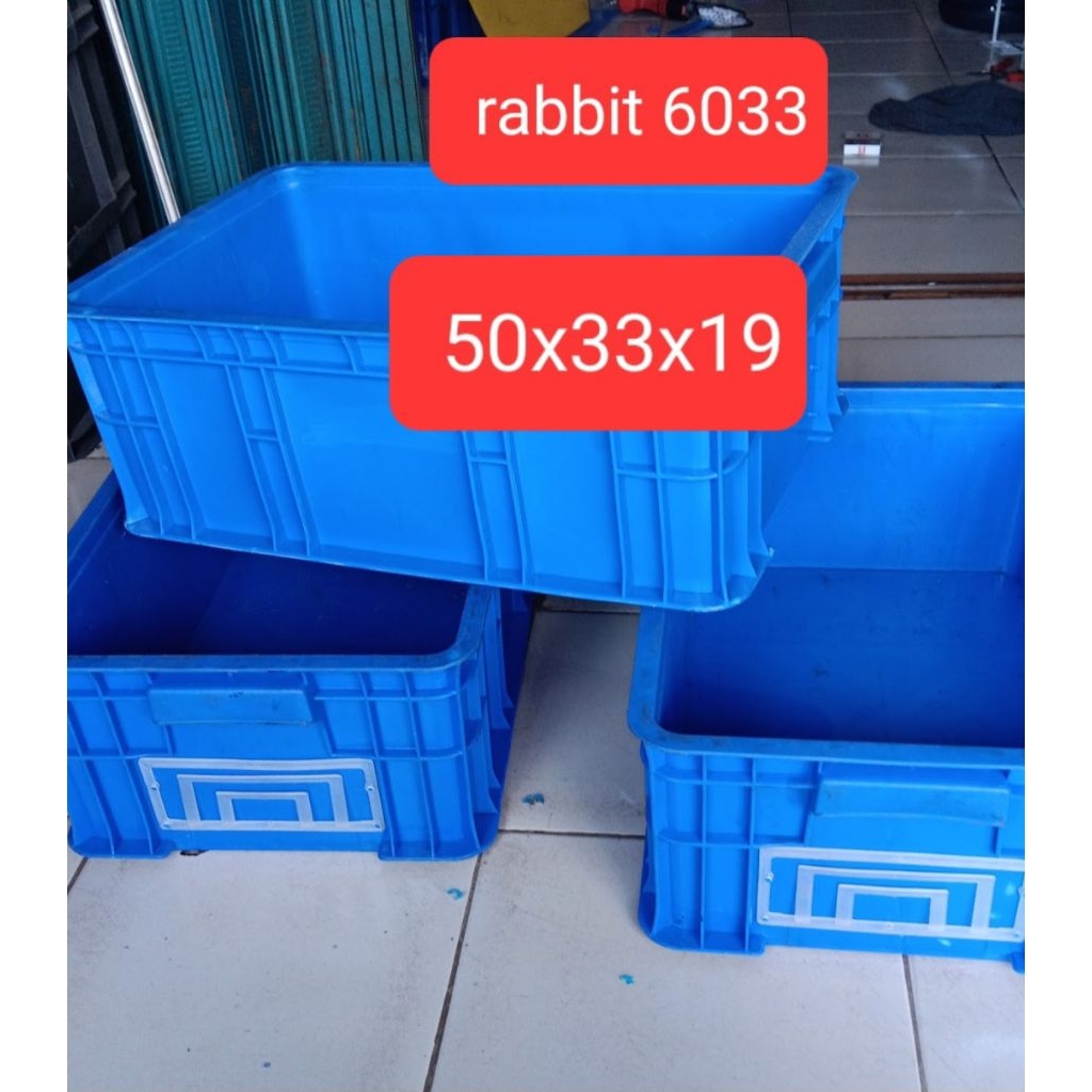 Jual Box container rabbit 6033 uk 50x33x19 box multi fungsi | Shopee ...