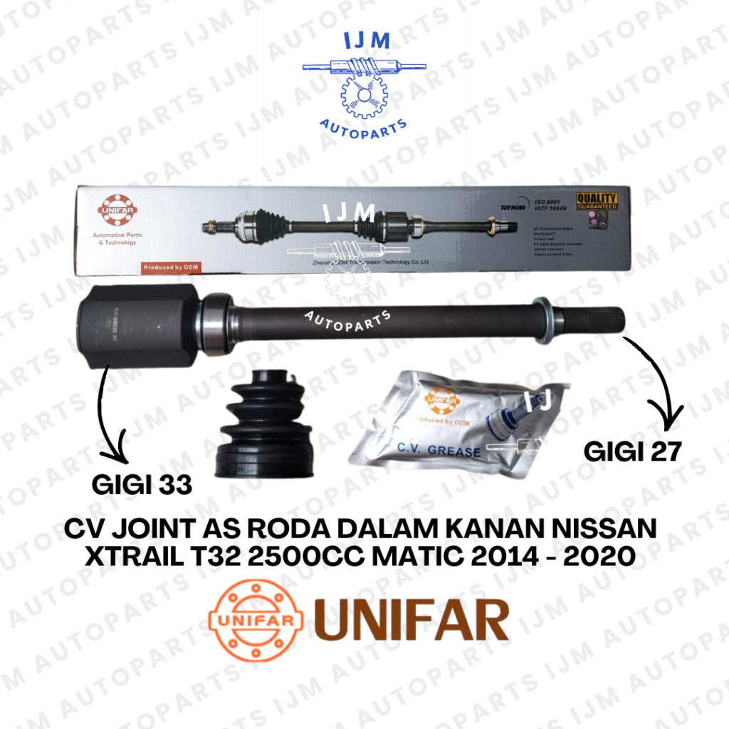 Jual CV Joint As Roda Dalam Kanan Nissan Xtrail T32 2500cc Matic 2014 ...