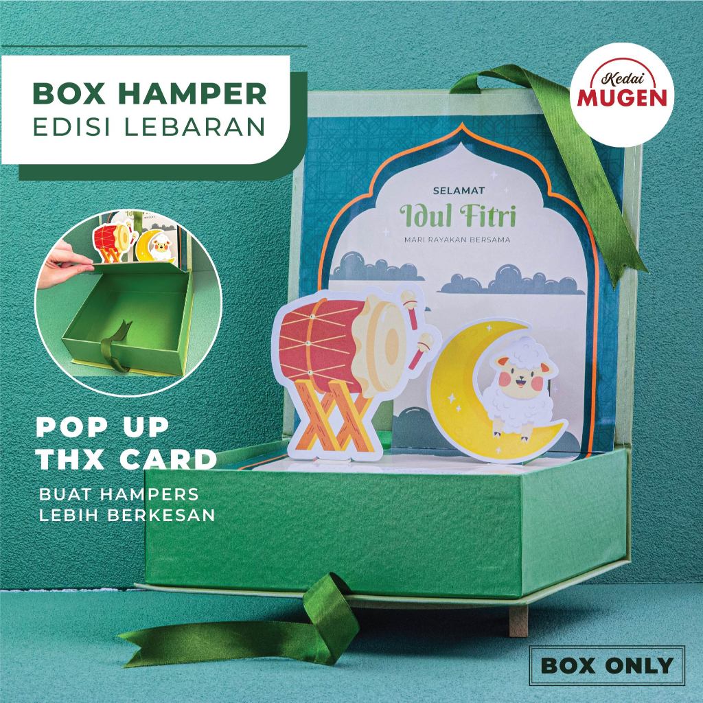 Gift Box Hampers Ramadan Idul Fitri/ Kotak Kado Eid Mubarak/ Box Kue Kering Cookies Kedai Mugen