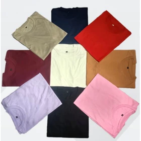 Kaos Polos Katun Atasan Dewasa Wanita Pria Lengan Pendek T Shirt