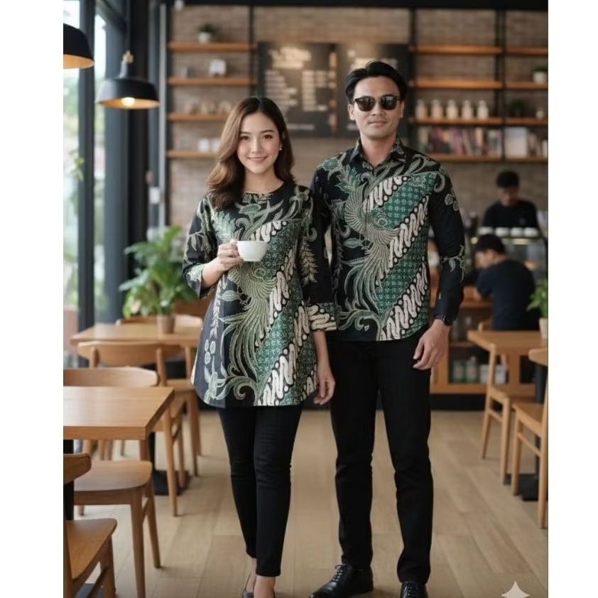 Batik Couple Pasangan Motif Abinawa