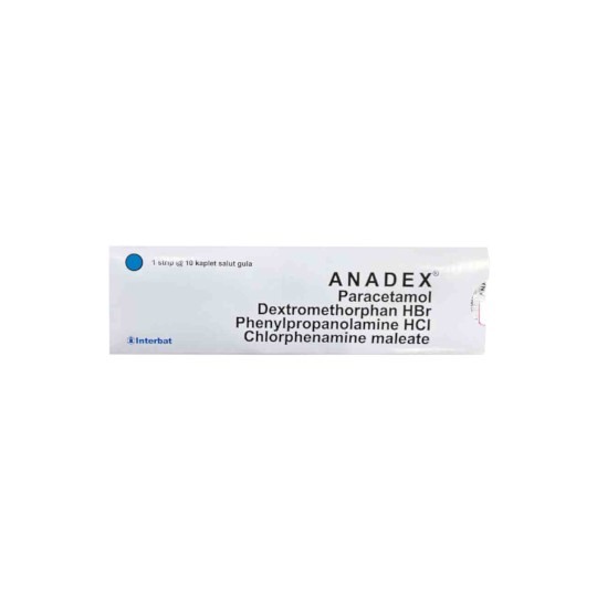 Jual Anadex Tablet Strip Isi 10 Meredakan Flu Batuk Hidung Tersumbat ...