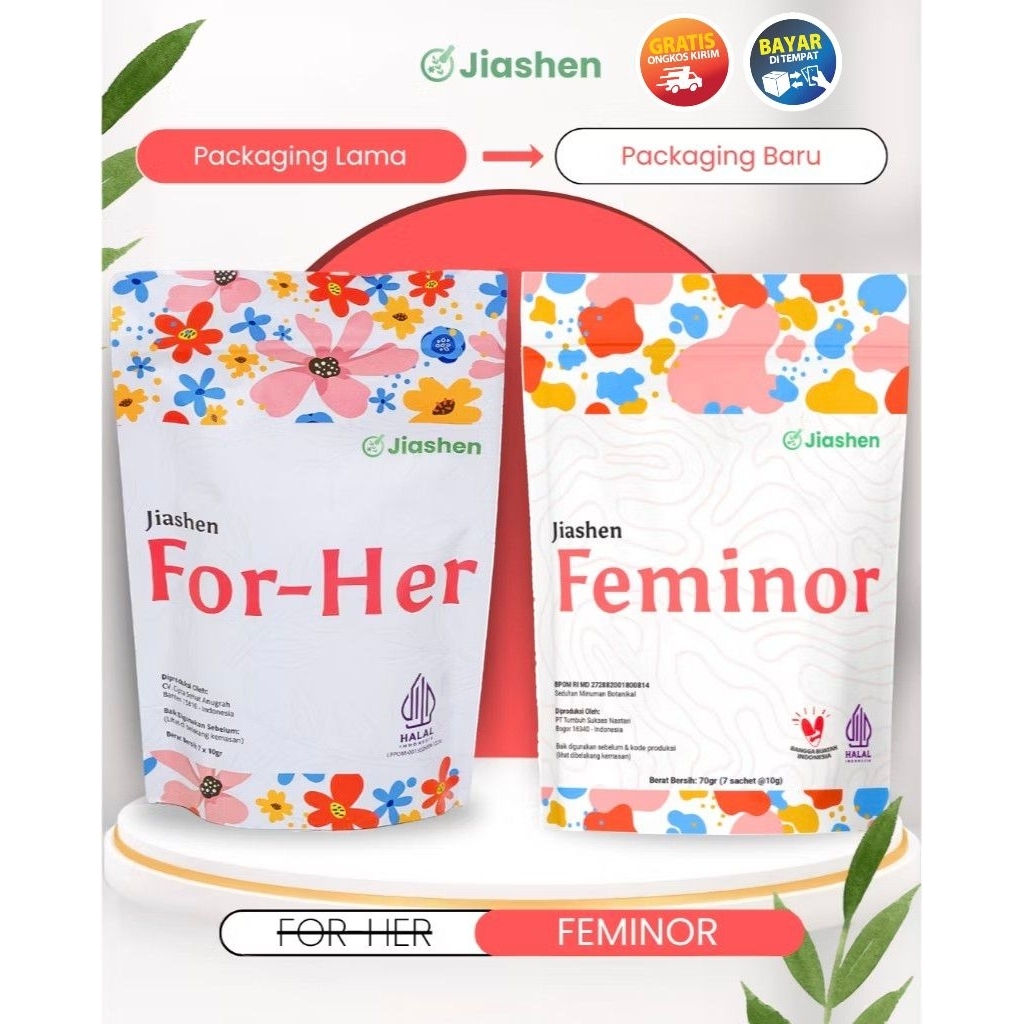 Jiashen For-Her Herbal Cina Untuk Program hamil & Kesehatan Haid Wanita