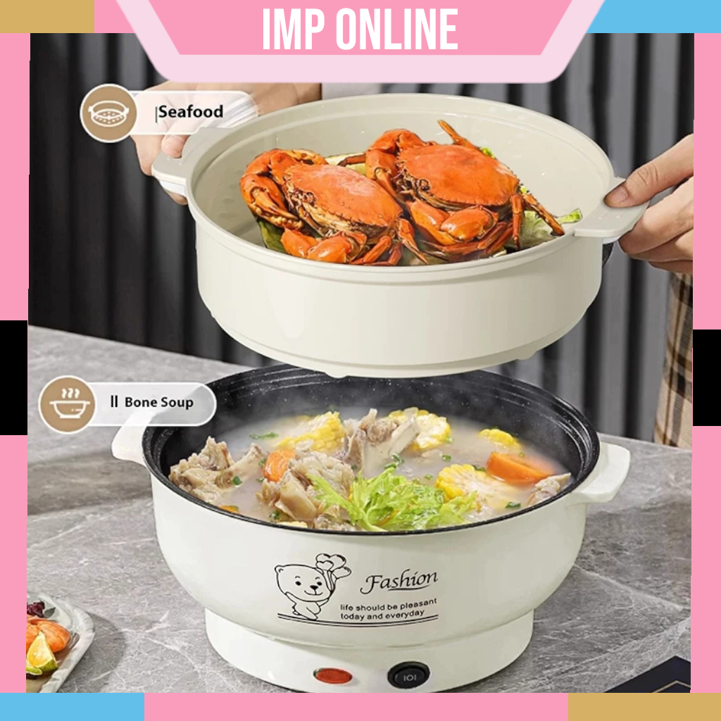 Jual IMP- Panci Listrik Serbaguna 1.2 Liter Electric Cooking Pot ...