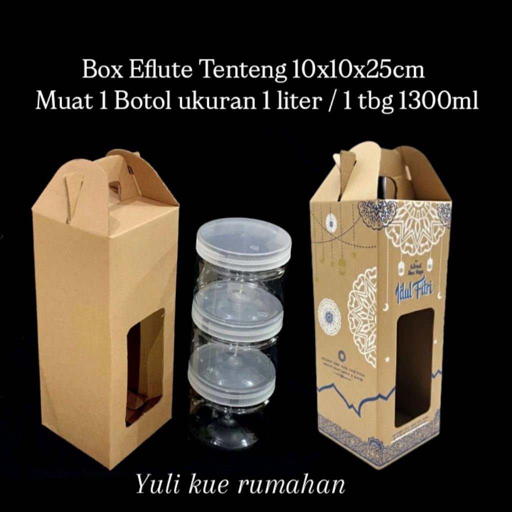 Jual Box Eflute Tenteng 10x10x25cm Muat botol 1 liter atau tabung 1000 ...
