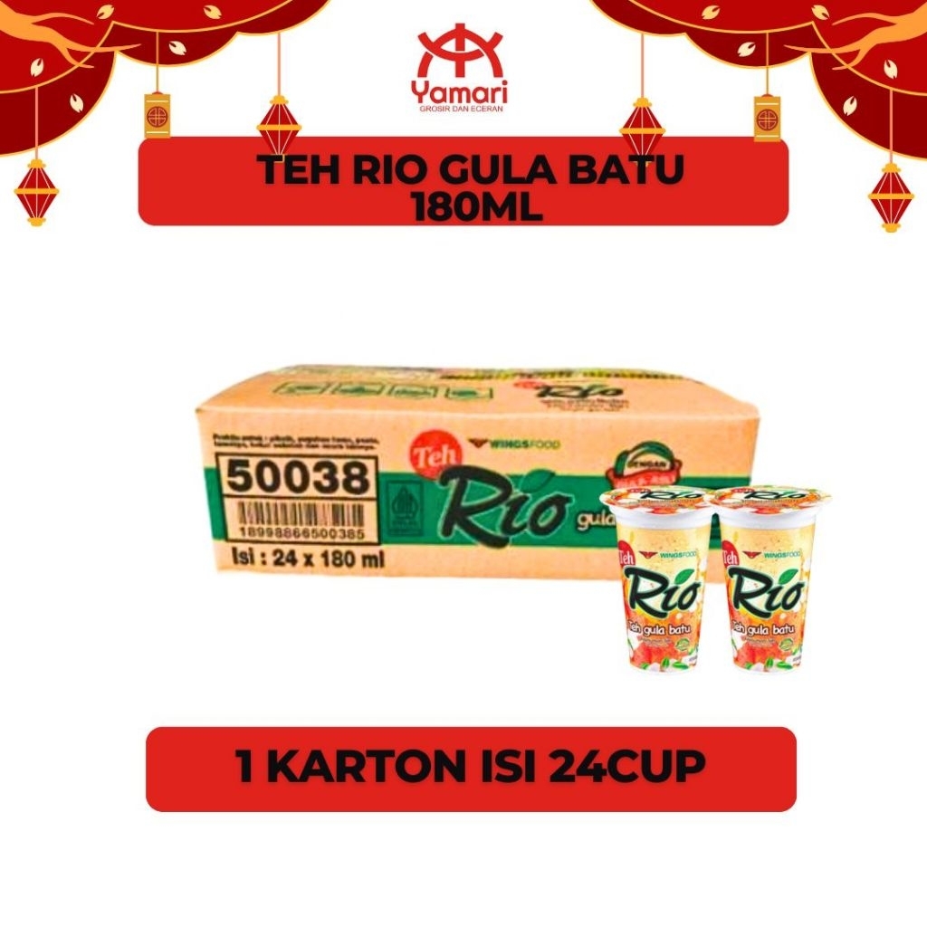 Jual Teh Rio Gula Batu 180ml 1 Dus isi 24 Cup | Shopee Indonesia
