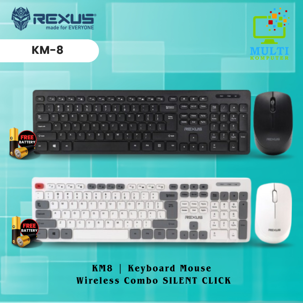 Jual Rexus KM8 Keyboard Mouse Wireless Combo Rexus RX KM 8 | Shopee ...