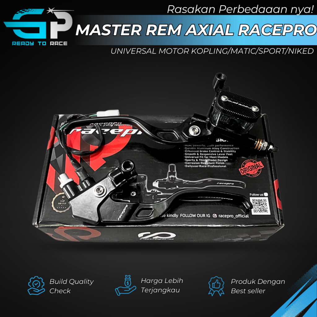 Jual 1 SET MASTER REM RACEPRO AXIAL MATIC/KOLING/SPORT MASTER REM OVAL ...