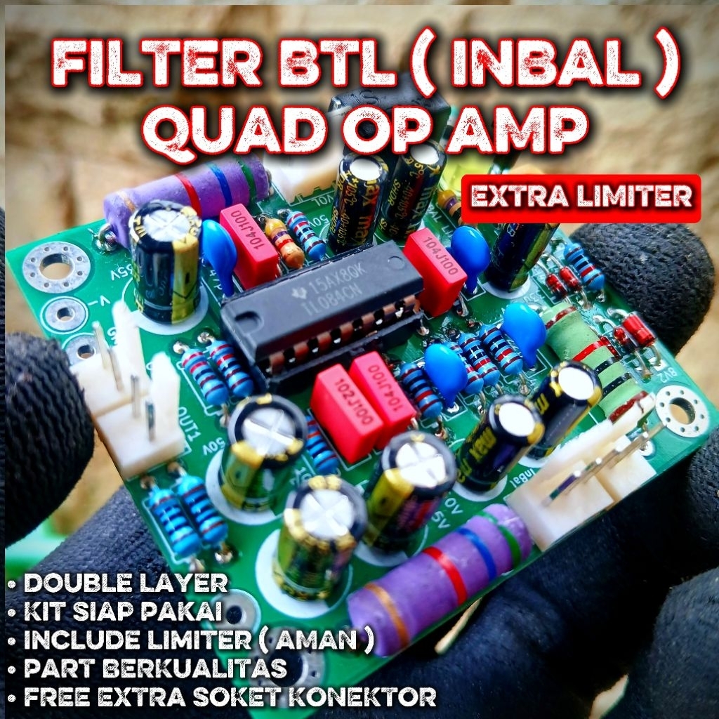 Jual Kit Filter BTL + Input Balance LIMITER | INBAL Quad OpAmp Double ...