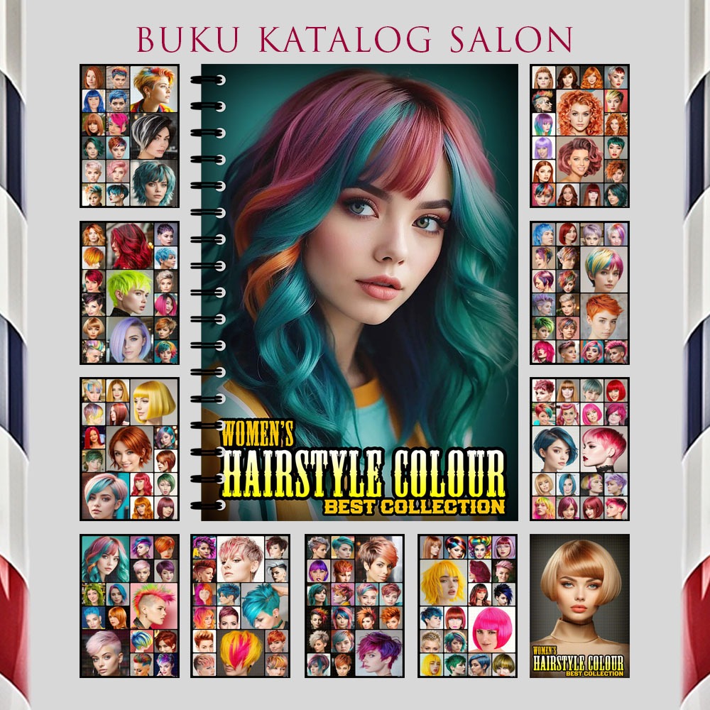 Jual Buku Katalog Warna Rambut Wanita Khusus Salon Aneka Tata Warna ...