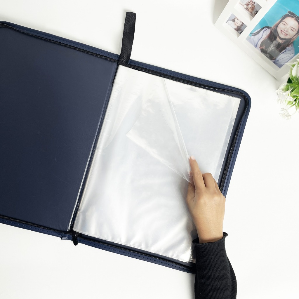 Jual Topla Document Keeper Clear Holder ZIPPER / Map Dokumen Album File ...